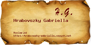 Hrabovszky Gabriella névjegykártya